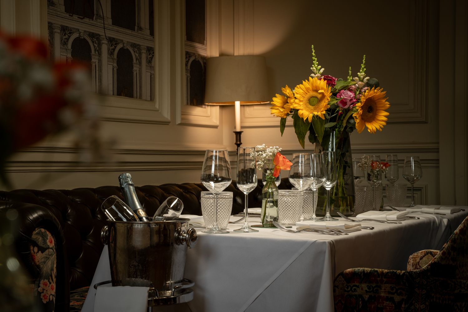 private dining table setup in the monket room