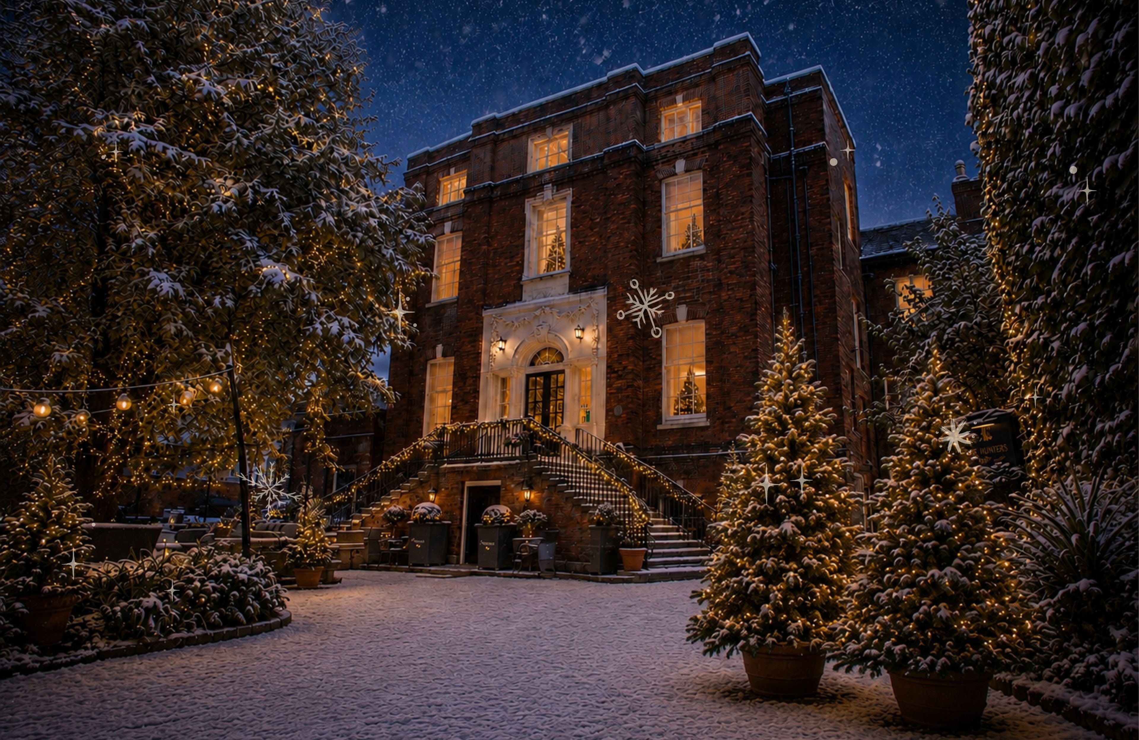 snow scene at The Judge's Lodging